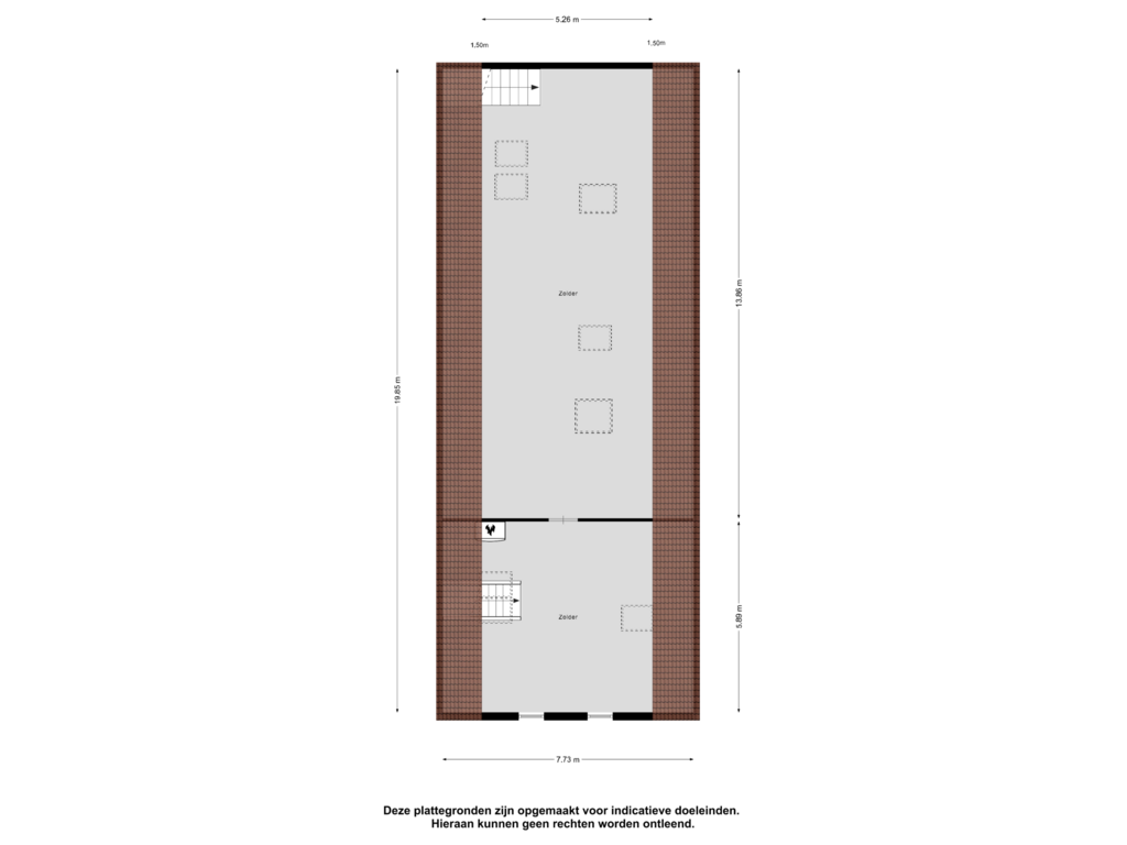 View floorplan of Bijgebouw Zolder of Beijerscheweg 61