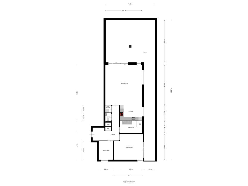 Bekijk plattegrond van Appartement van Monta Rosa 24