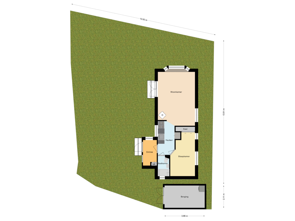 View floorplan of Situatie of Poolseweg 27-27