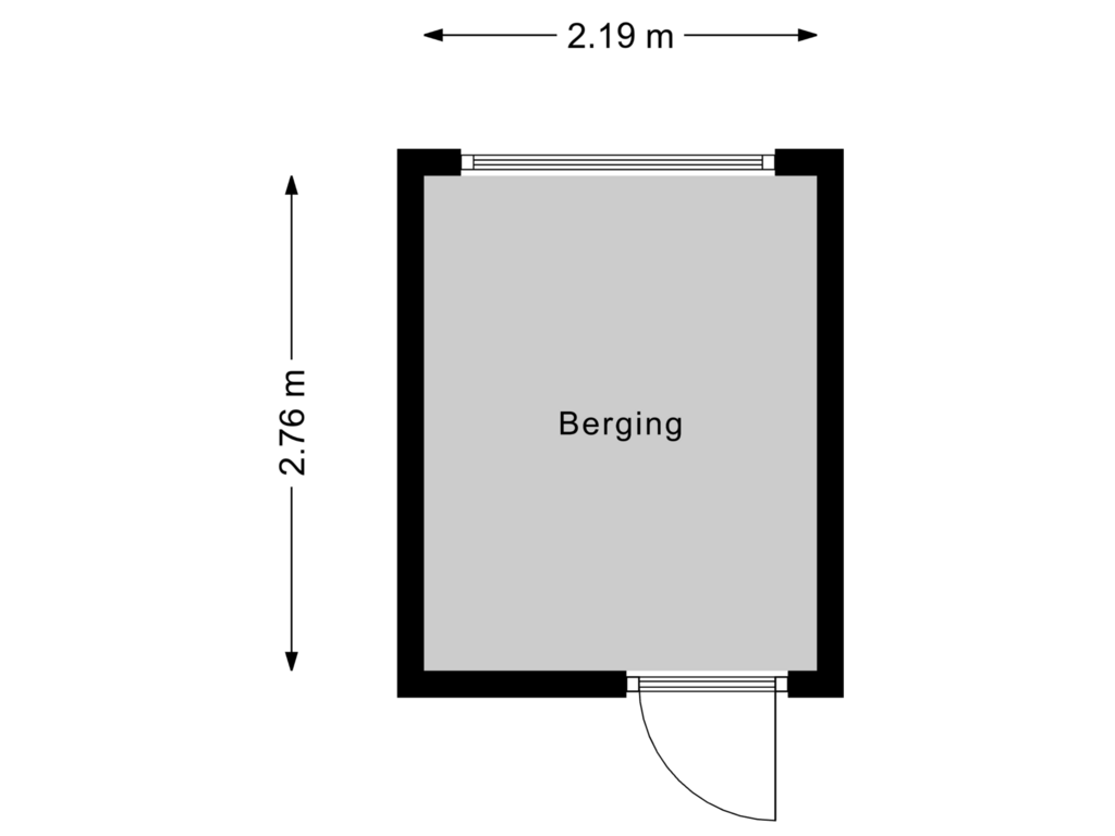 View floorplan of Berging of Van Nijenrodeweg 843