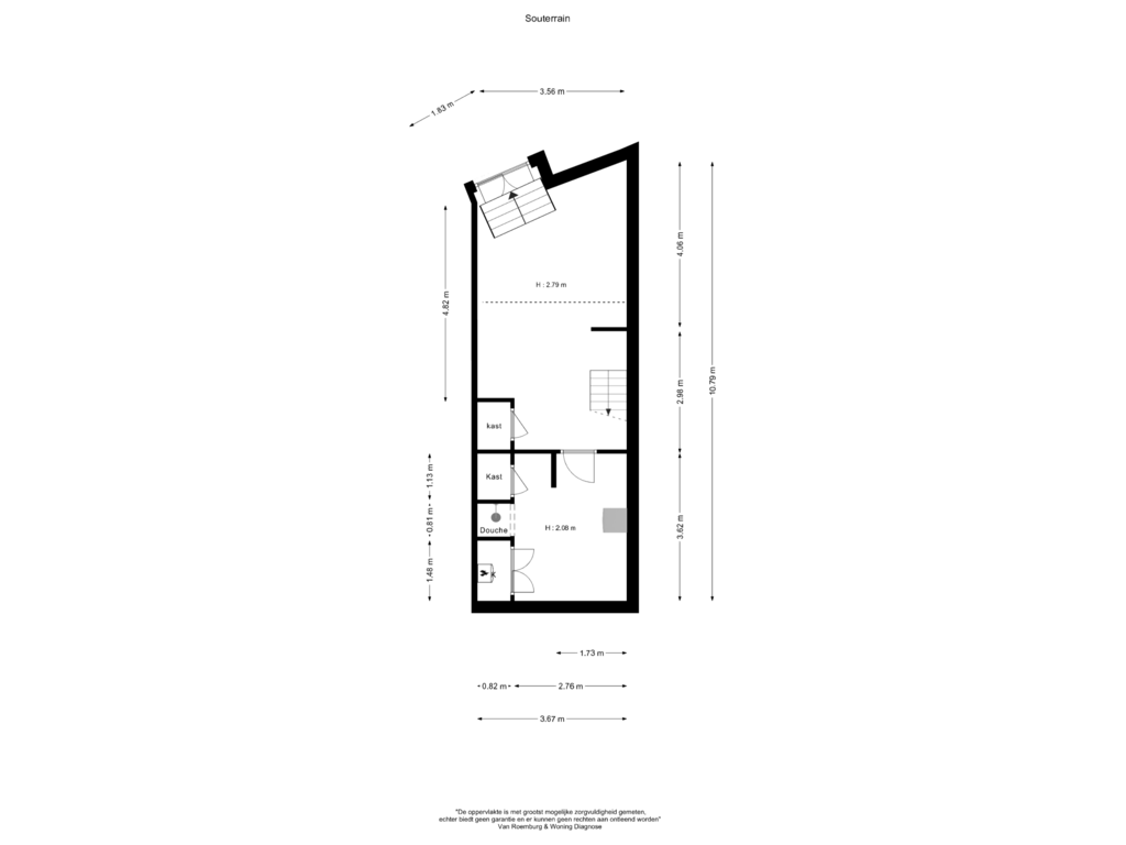 View floorplan of Souterrain of Geldersekade 52