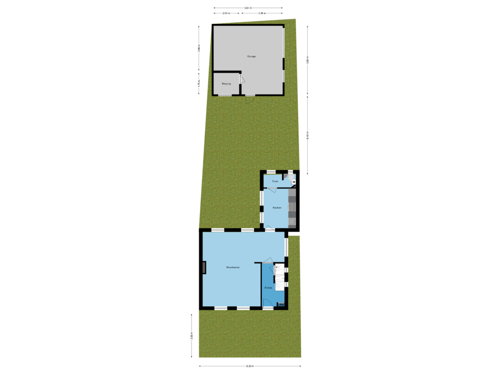 Bekijk plattegrond van Situatie van Van den Elsenstraat 25