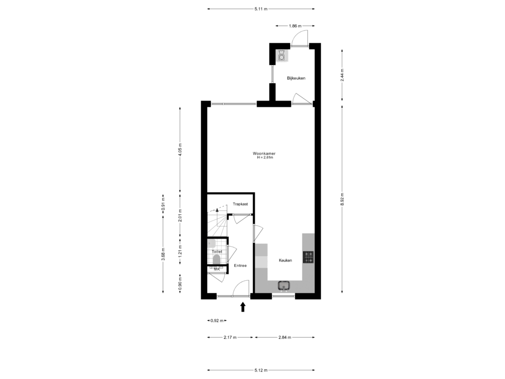 Bekijk plattegrond van Begane Grond van Anemoon 11