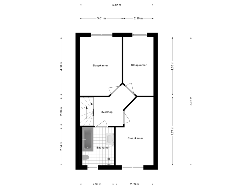 Bekijk plattegrond van 1e Verdieping van Anemoon 11