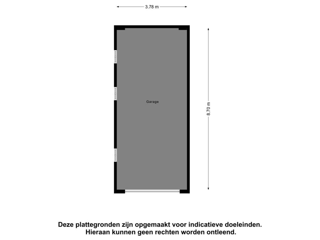 Bekijk plattegrond van Garage van Vroonweg 3-R