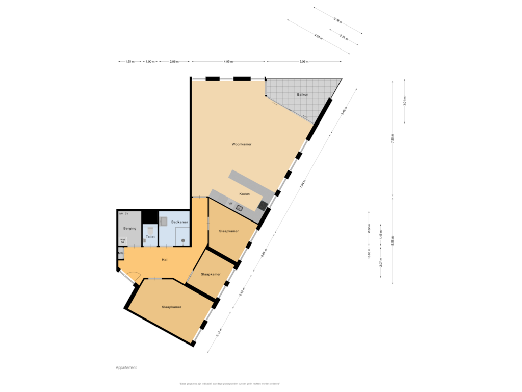 Bekijk plattegrond van Appartement van Middenweg 249-Q