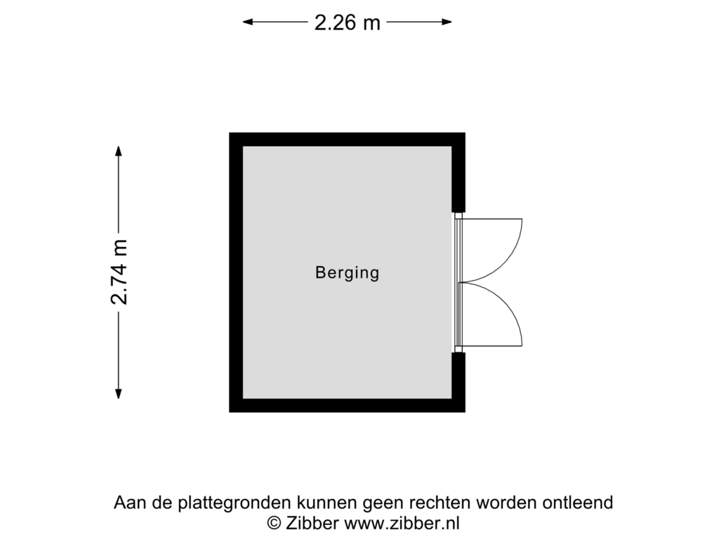 View floorplan of Berging of Jupiterlaan 14