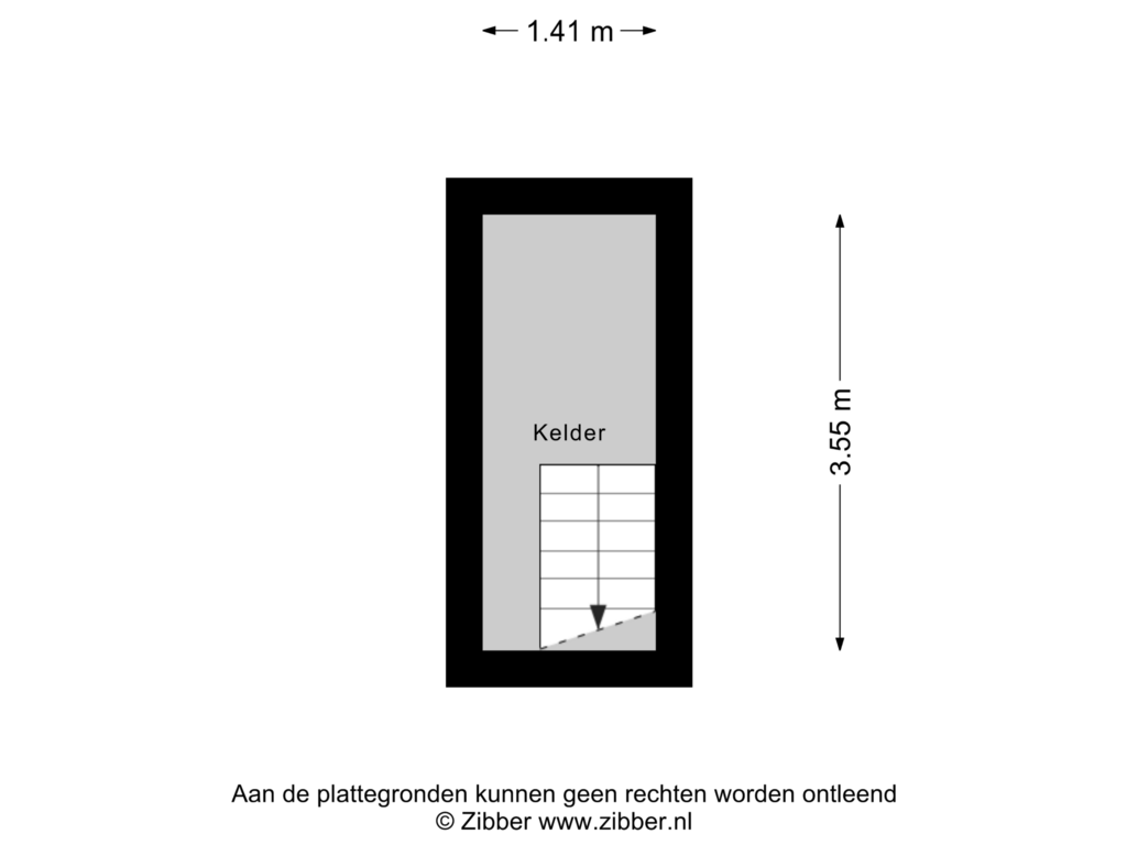 View floorplan of Kelder of Jupiterlaan 14