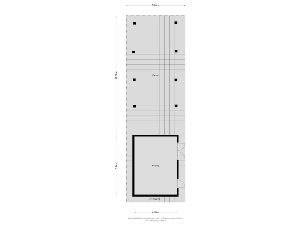 Bekijk plattegrond van Berging van Koningin Julianalaan 11