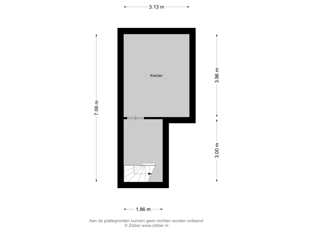 Bekijk plattegrond van Kelder van Koningin Julianalaan 11