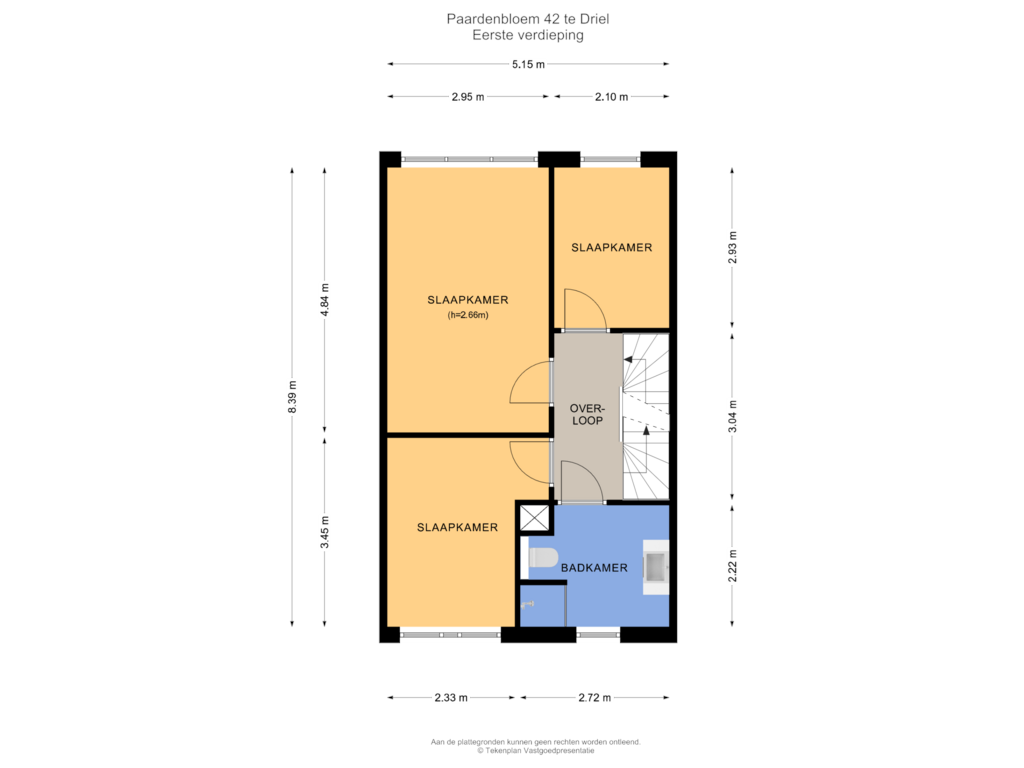 View floorplan of Eerste verdieping of Paardenbloem 42