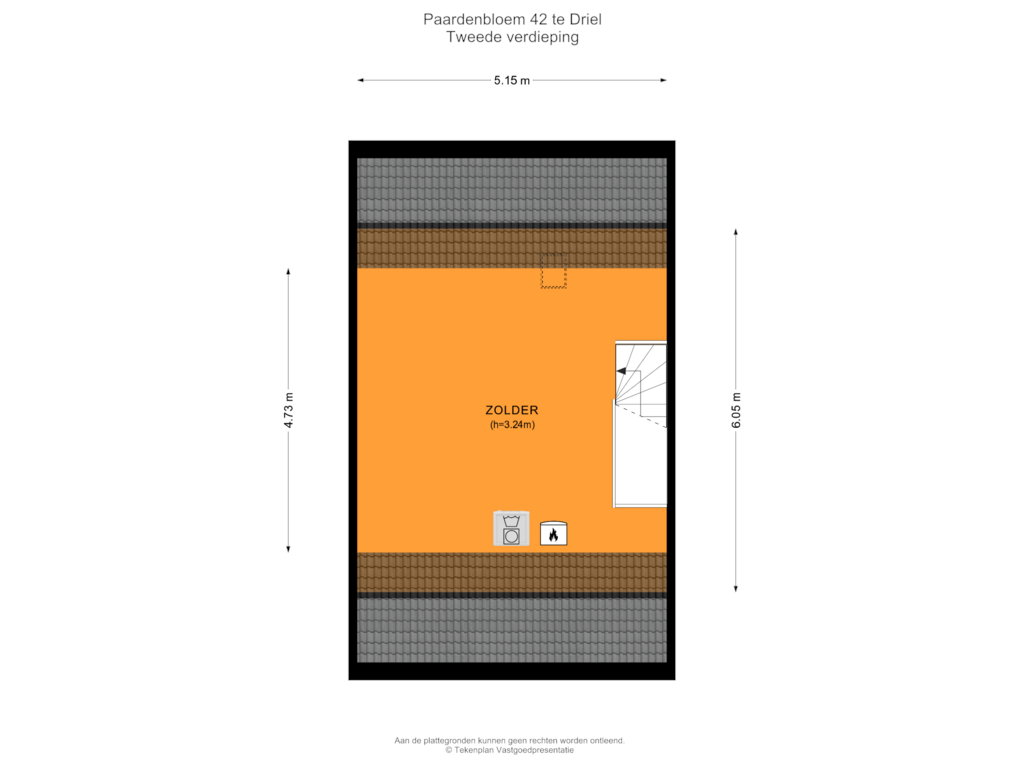 View floorplan of Tweede verdieping of Paardenbloem 42