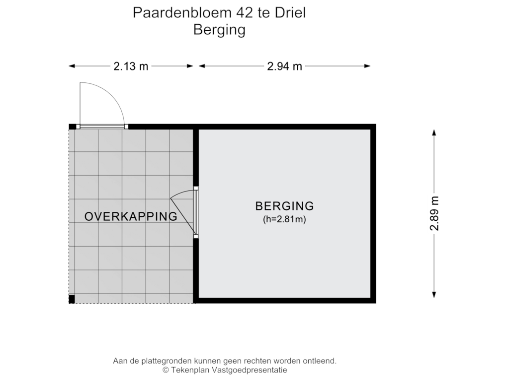 View floorplan of Berging of Paardenbloem 42