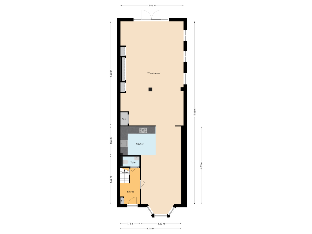 Bekijk plattegrond van Begane grond van Dorpsstraat 652