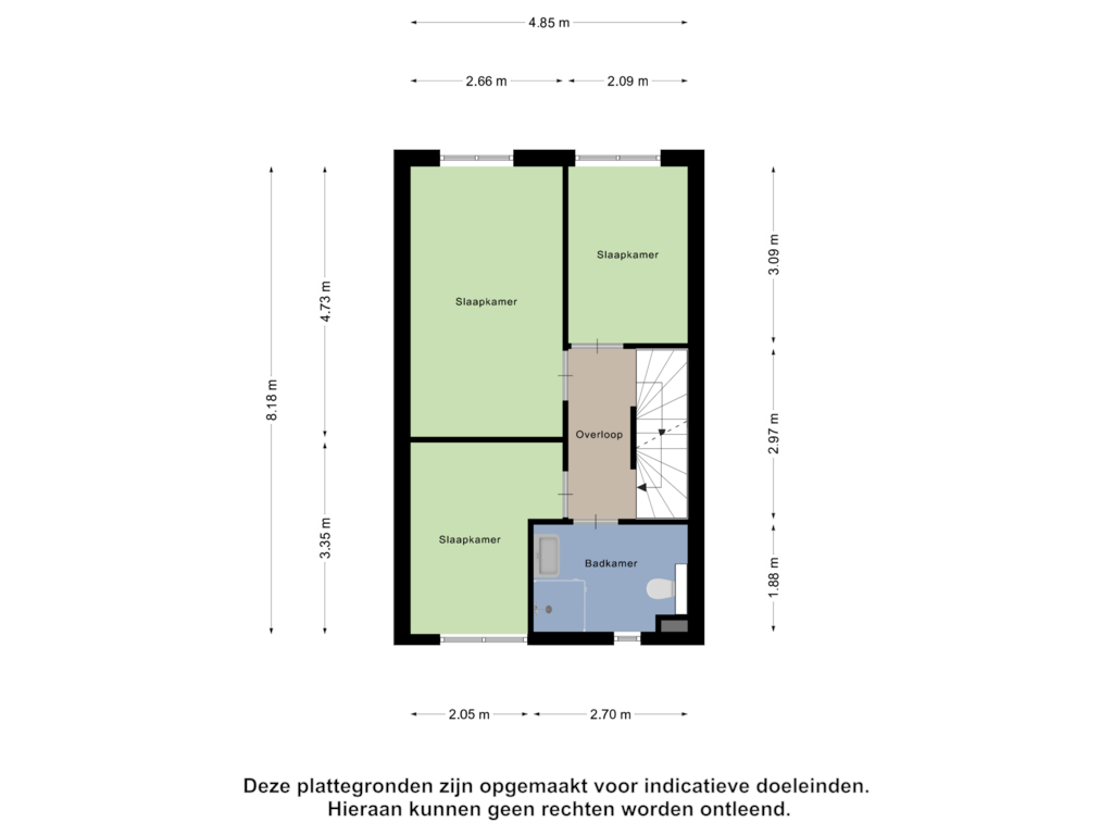 Bekijk plattegrond van Eerste Verdieping van Yersekestraat 42