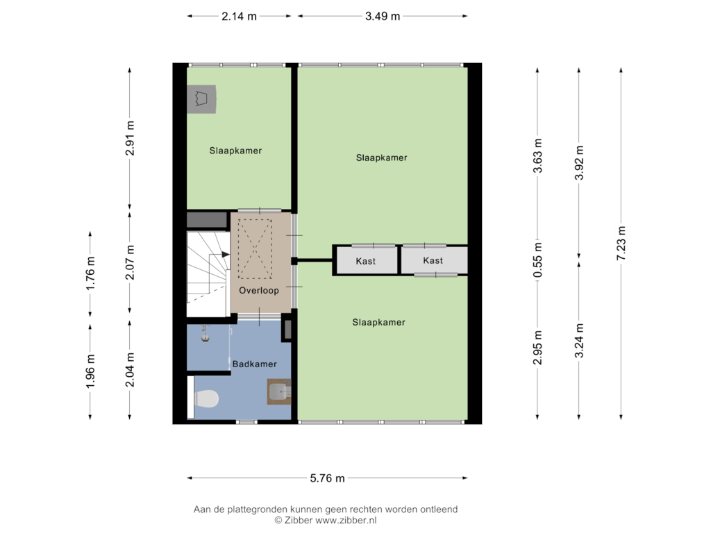 Bekijk plattegrond van Eerste Verdieping van Dahliastraat 37