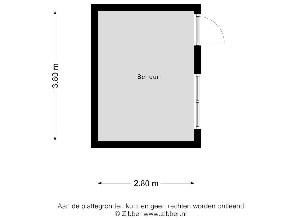 Bekijk plattegrond van Schuur van Dahliastraat 37