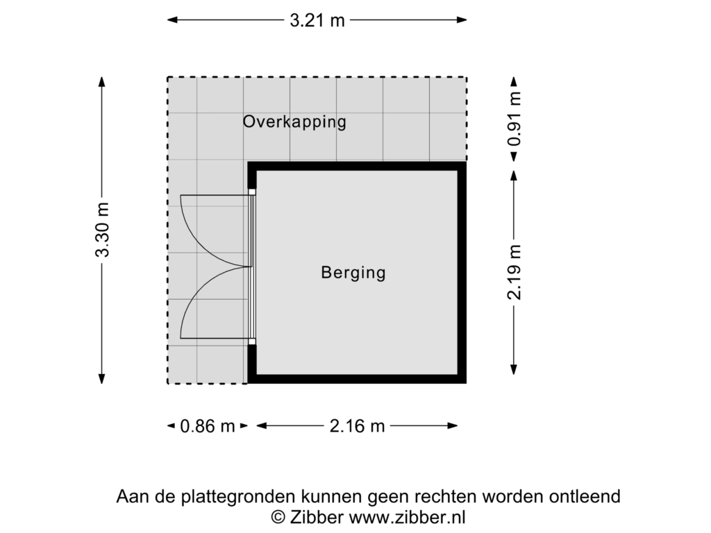 View floorplan of Berging of Molenstraat 66