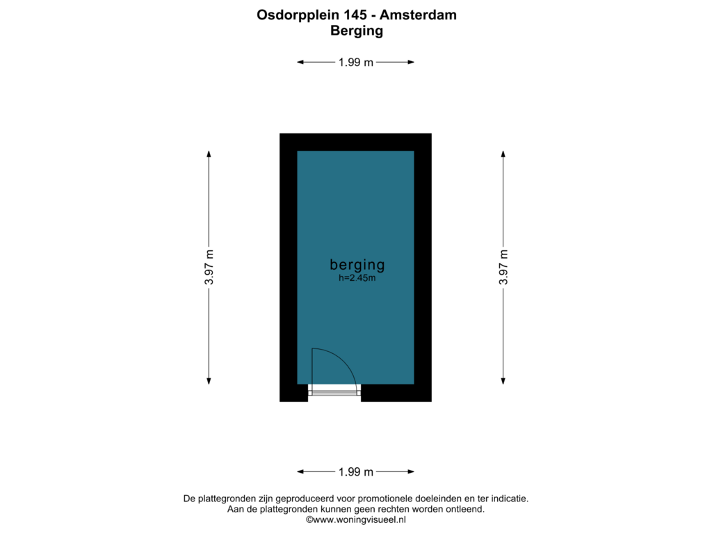 Bekijk plattegrond van BERGING van Osdorpplein 145