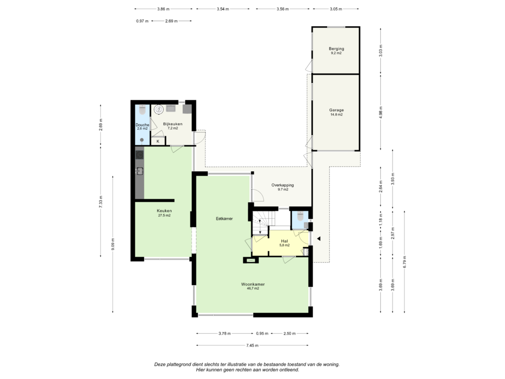 Bekijk plattegrond van Begane Grond van Prins Clausstraat 94