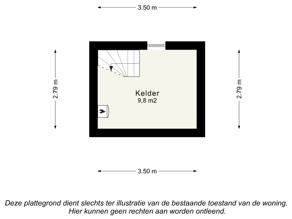 Bekijk plattegrond van Kelder van Prins Clausstraat 94