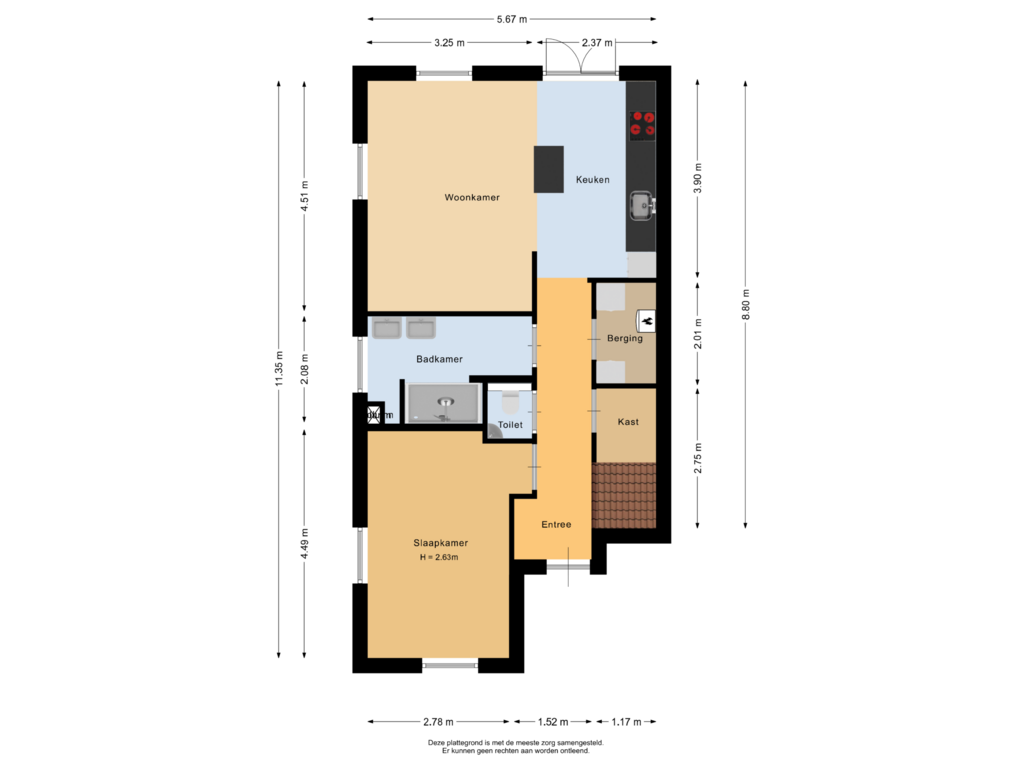 Bekijk plattegrond van Begane grond van Anne Frankhove 74