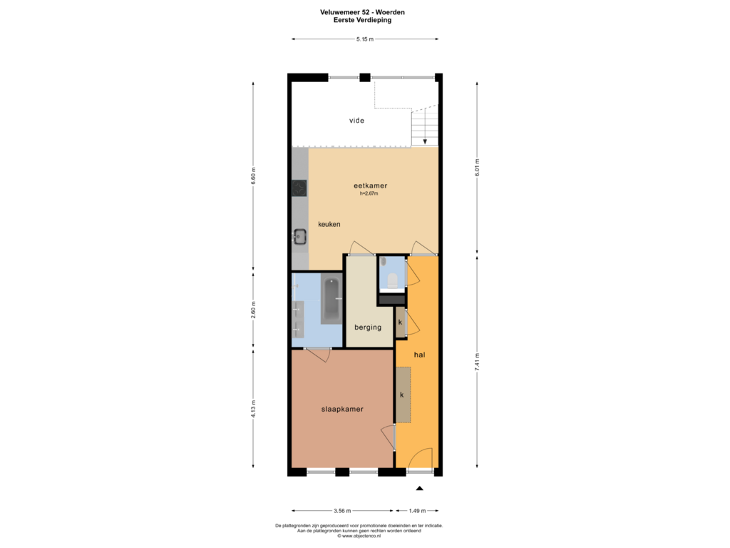 Bekijk plattegrond van EERSTE VERDIEPING van Veluwemeer 52