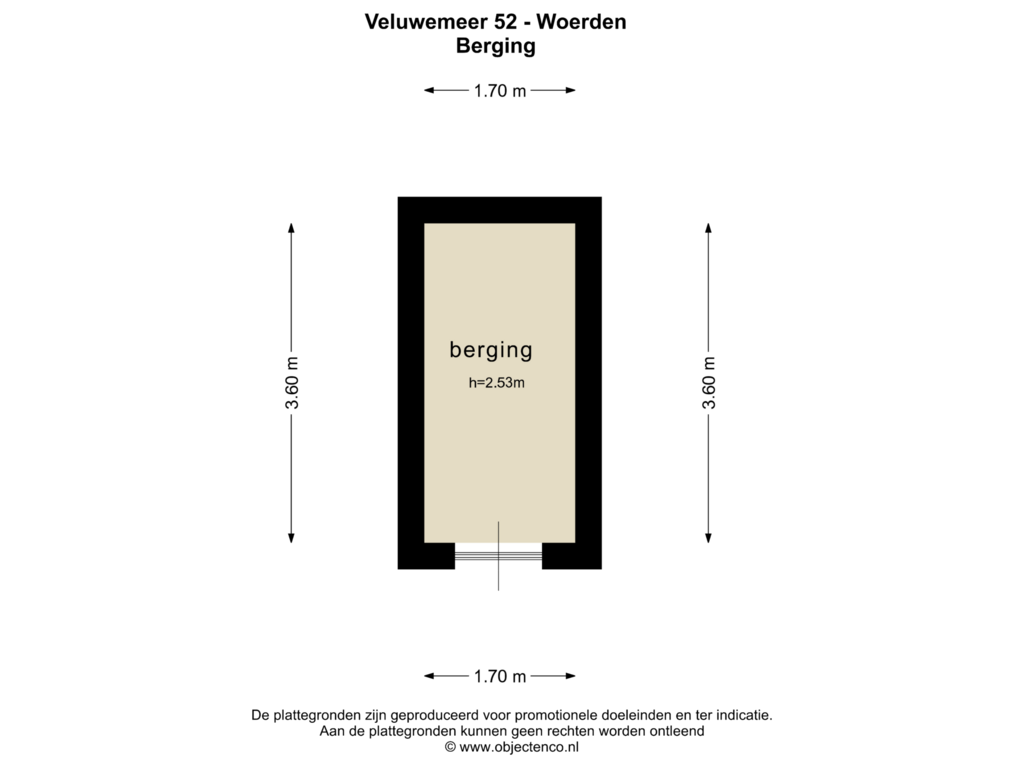 Bekijk plattegrond van BERGING van Veluwemeer 52