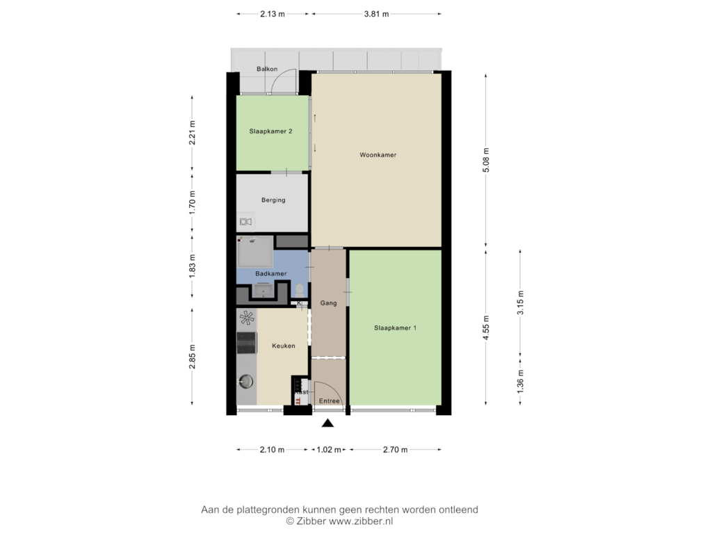 Bekijk plattegrond van Appartement van Vrijheer van Eslaan 221