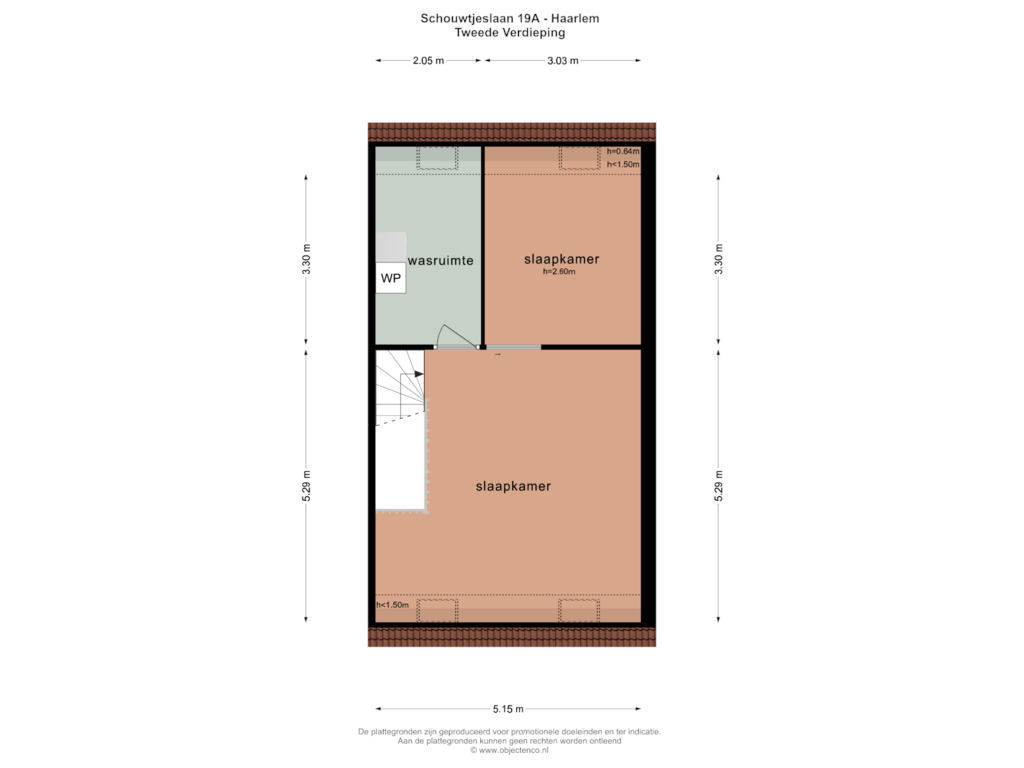 View floorplan of TWEEDE VERDIEPING of Schouwtjeslaan 19-A