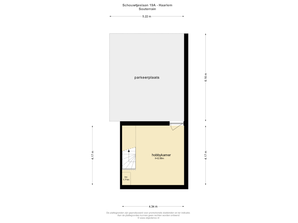 View floorplan of SOUTERRAIN of Schouwtjeslaan 19-A