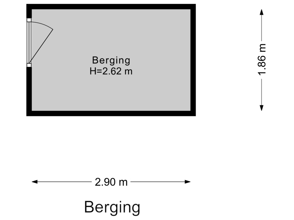 View floorplan of Berging of Nobelstraat 86