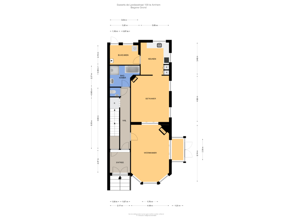 View floorplan of Begane Grond of Sweerts de Landasstraat 109-1