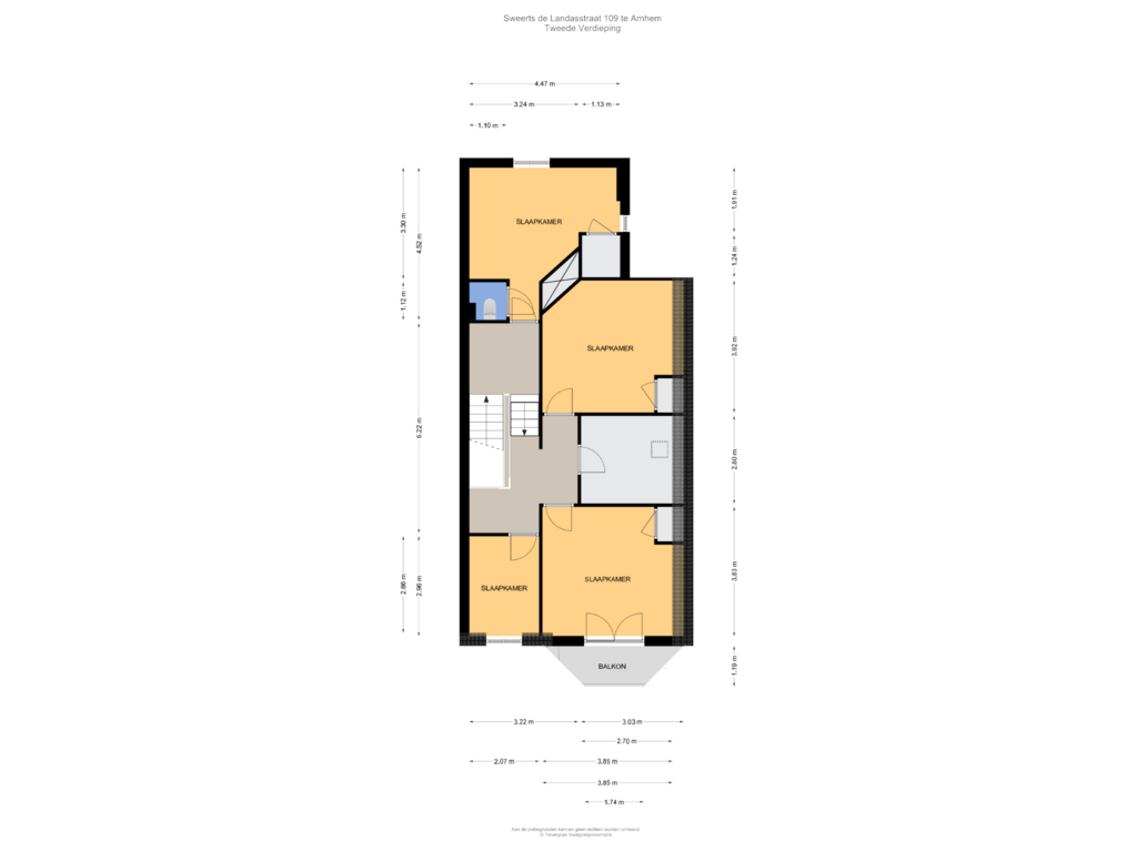 View floorplan of Tweede Verdieping of Sweerts de Landasstraat 109-1