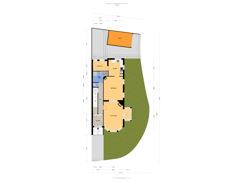 View floorplan of Perceel of Sweerts de Landasstraat 109-1