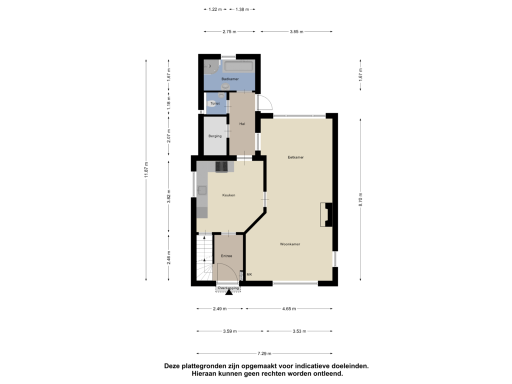 Bekijk plattegrond van Begane grond van Schadewijkstraat 14