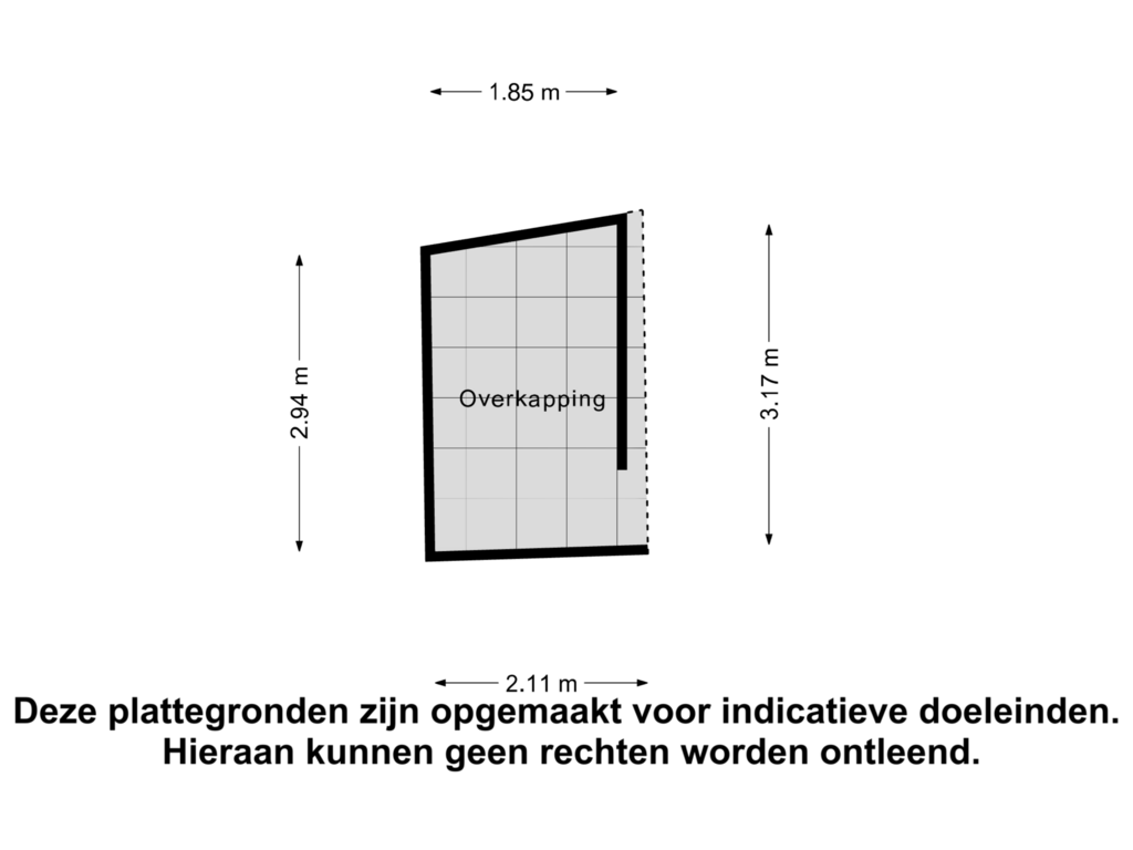 Bekijk plattegrond van Overkapping van Schadewijkstraat 14