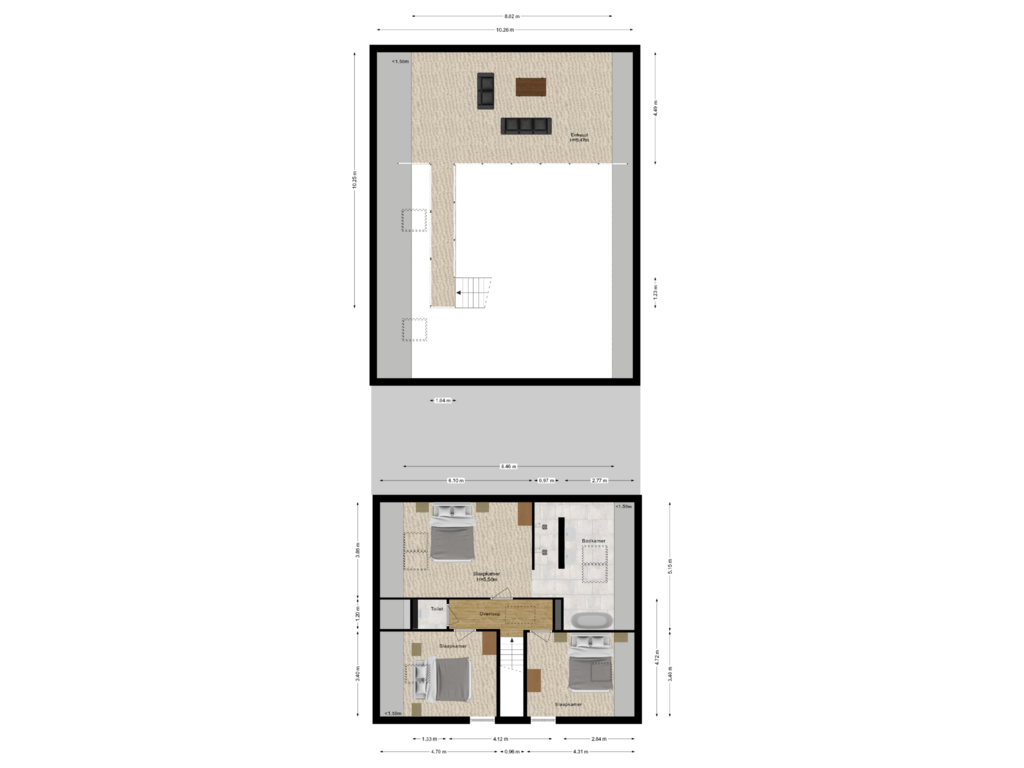 Bekijk plattegrond van Eerste Verdieping van Ham 3