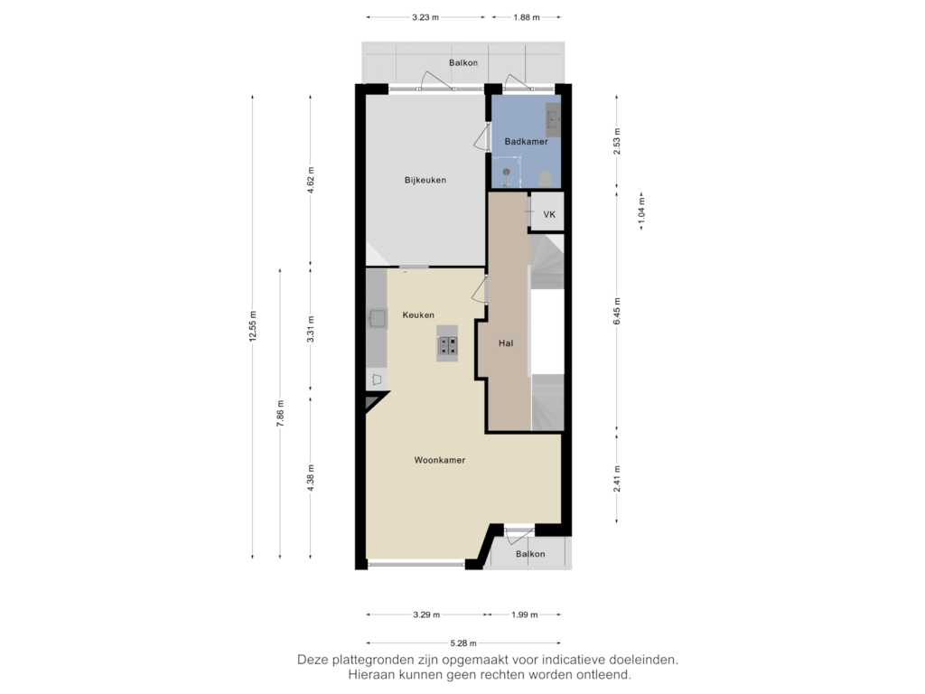 View floorplan of Begane Grond of Rotterdamsedijk 267-B2