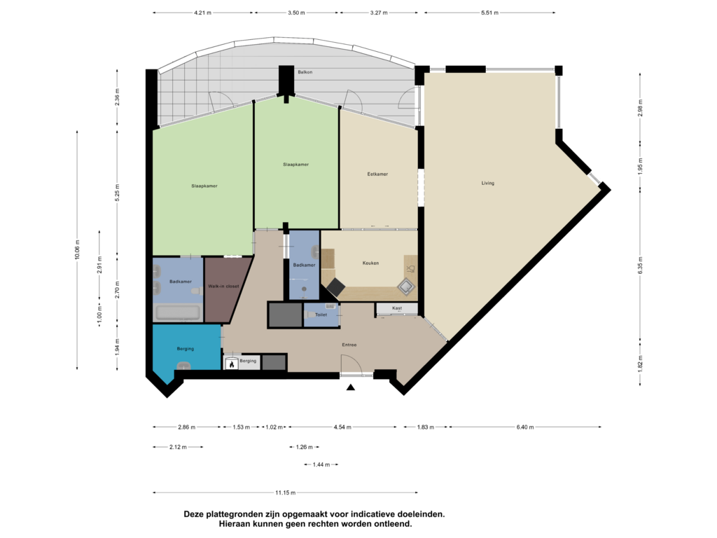 Bekijk plattegrond van Appartement van Duinlaan 161