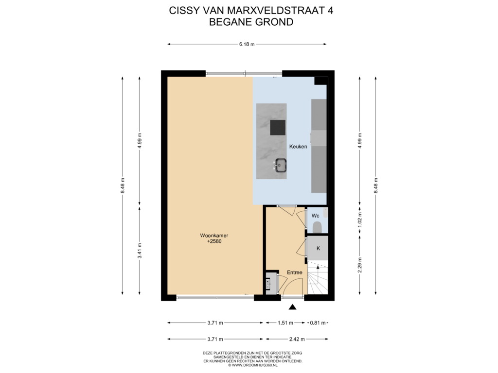 Bekijk plattegrond van Begane grond van Cissy van Marxveldtstraat 4