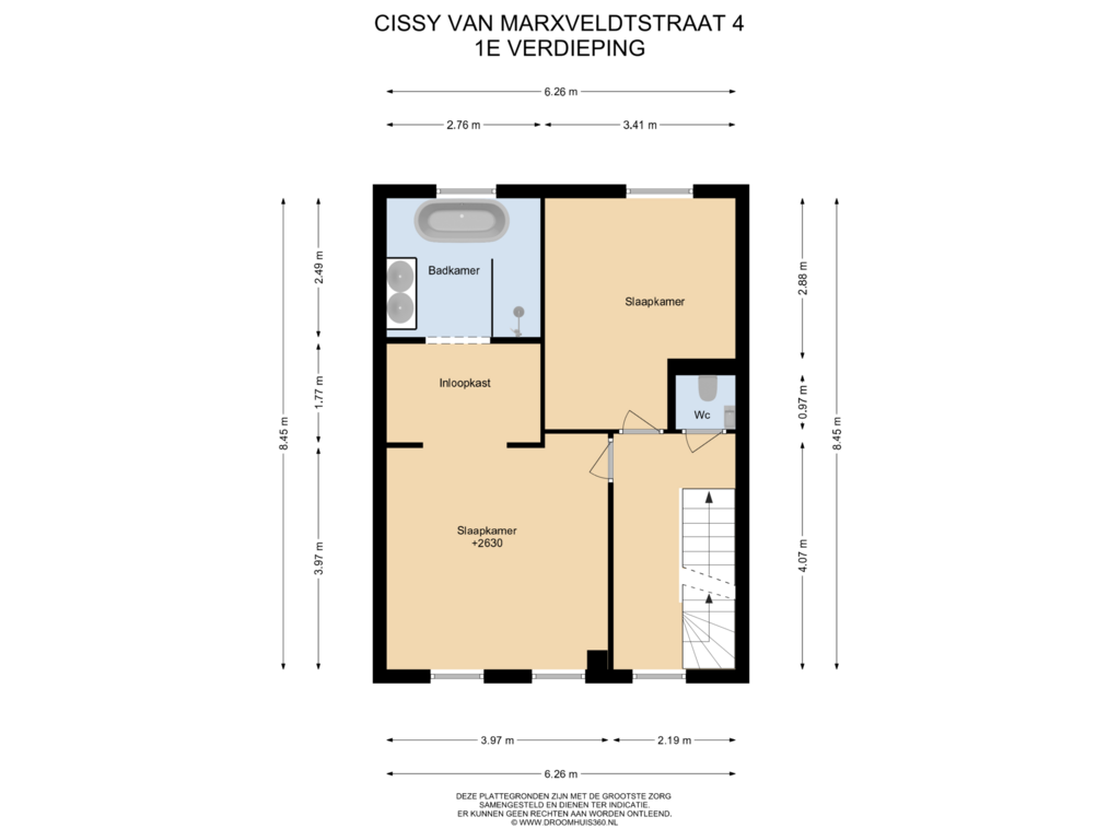 Bekijk plattegrond van 1E Verdieping van Cissy van Marxveldtstraat 4