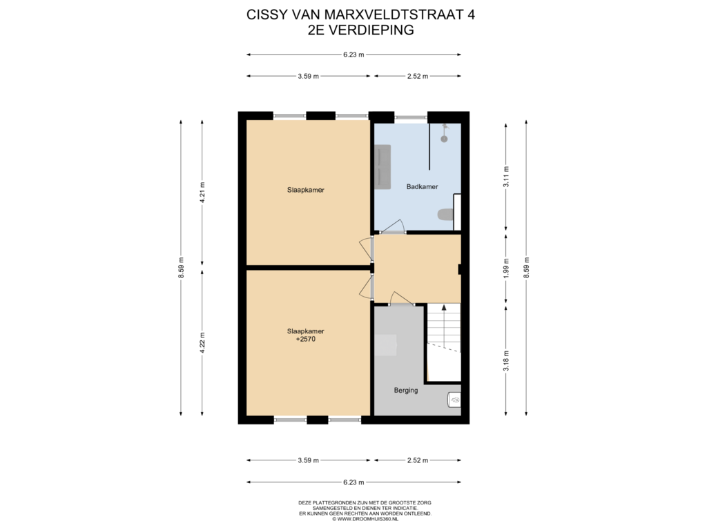 Bekijk plattegrond van 2E Verdieping van Cissy van Marxveldtstraat 4