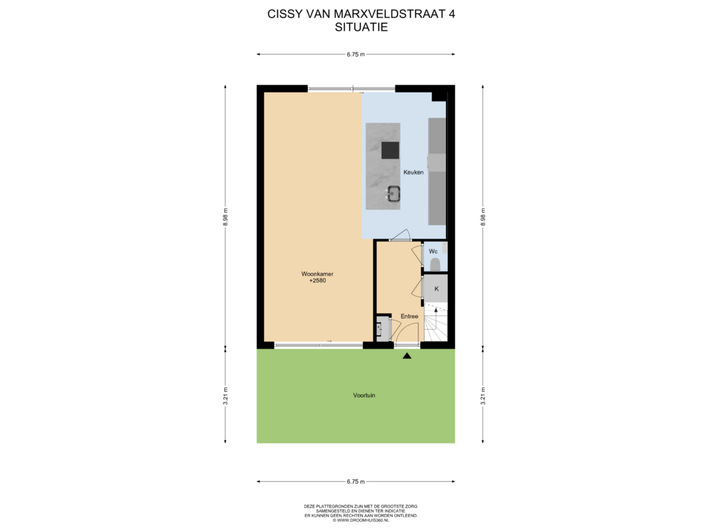 Bekijk plattegrond van Situatie van Cissy van Marxveldtstraat 4