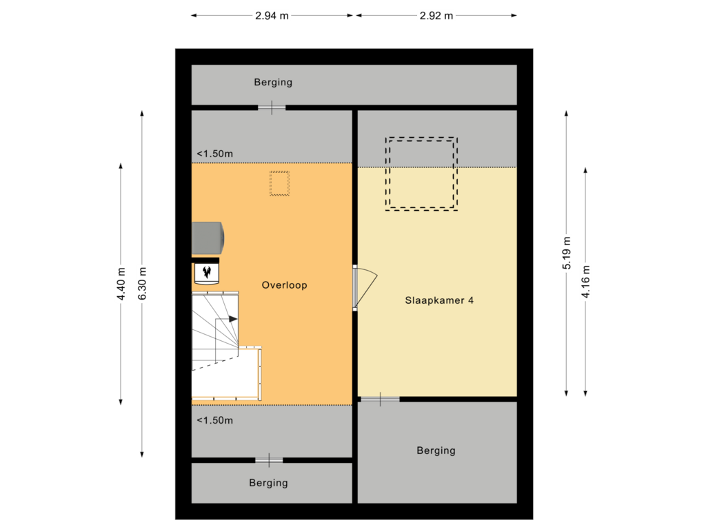 Bekijk plattegrond van Tweede verdieping van Deliana van Weedestraat 1