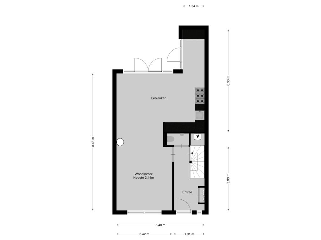 Bekijk plattegrond van Begane grond van Godelindestraat 12