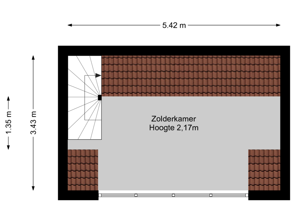 Bekijk plattegrond van 2e verdieping van Godelindestraat 12