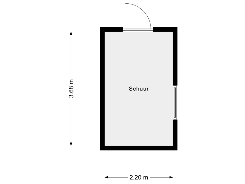 View floorplan of Berging of Buurweg 12