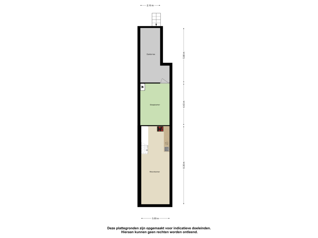 Bekijk plattegrond van Eerste Verdieping van Doelenstraat 16