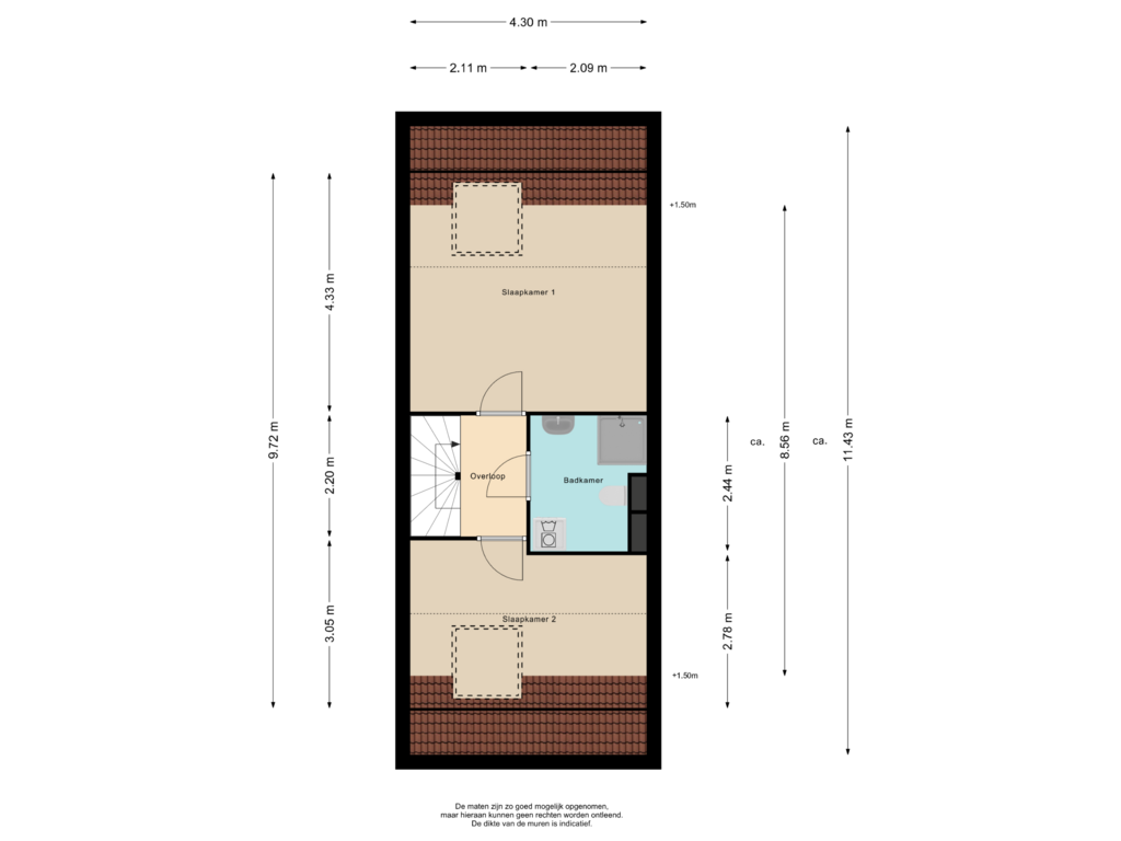 View floorplan of 1e Verdieping of Molshoefweer 44